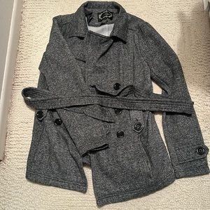 Women’s grey peacoat